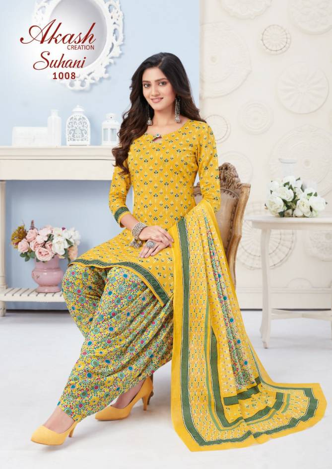 Akash Suhani 1 Cotton Printed Daily Wear Dress Material Collection
